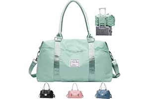 LATIT Reisetasche Tasche Sporttasche Weekender- Travel Bag Wasserdicht für Damen & Herren Reisen Yoga Sport Fitness-Grün