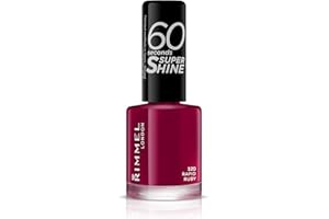 Rimmel London 60 Seconds Super Shine Nail Polish, 320 Rapid Ruby