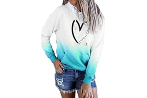 HVEPUO Women's Tie Dye Hoodie, Print Pullover, Kawaii Hoodie with Colour Gradient