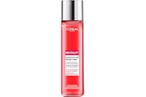 L'OREAL PARIS L'Oréal Paris - Lotion Peeling Visage Lissante et Exfoliante - Élimine les Points Noirs, Pores Dilatés & Imperfections - À l'Acide Glycolique 5% - Peeling Toner Revitalift - 180 ml