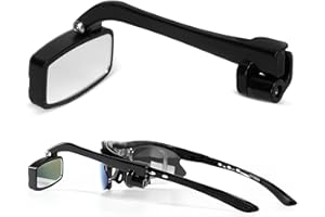 EQULUP Gafas Retrovisores Para Bicicleta, Mini Casco Retrovisor ABS Gafas Retrovisores Espejo De Equitación Multiángulo Gafas De Visión Ajustables Retrovisor Universal Para Bicicleta