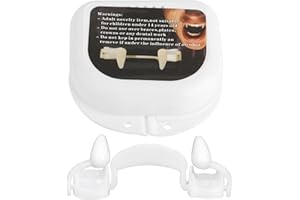 01 Retractable Halloween Vampire Fangs, Horrifying Vampire Fangs Teeth, Made of Resin for Kids Adults Halloween Carnival, Parties, Role‑Playing
