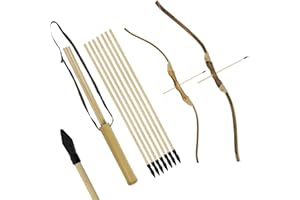 ‎BSW-FLITZEBOGEN FLITZEBOGEN Bamboo Set - 32 Zoll - Kinderbogen- für Kinder ab 5 Jahren, Anfängerbogen, Recurvebogen