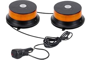JMEST LEAD Led Beacon Lights 2 in 1-12V-24V Amber Strobe Warning Light, 48 LED Rooftop Safety Flashing Emergency Lights with Magnetic for Cars Trucks Vehicle