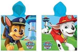 NICKELODEON Poncho toalla Patrulla Canina Paw Patrol Chase Marshall running