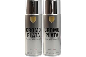 MORE FREE-Pintura Spray Especial Cromo Plata Multicolor Profesional 400ml Adecuado Metal Madera y Plástico Pack de 2 unidad