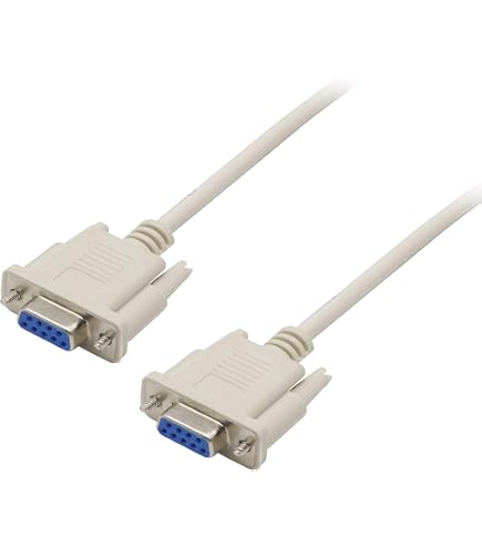 DTECH Cavo Seriale Null Modem RS232 DB9 Maschio-Maschio - 5 Metri (15 Piedi), 7 Fili, Incrociato, Per Comunicazione Dati