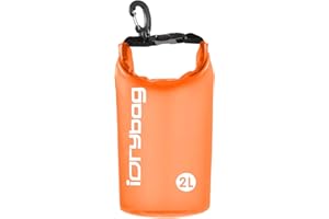 IDRYBAG Clear Dry Bag Waterproof 2L/5L/10L/15L/20L, Small Waterproof Bag for Kayaking, Floating Dry Sack Waterproof for Camping Travel