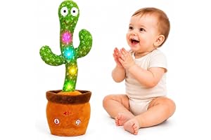 TOY GARDEN Electronic Dancing Cactus Toy, Talking Singing Wriggle Plush with Recording & Repeat Function, Interactive Musical Dancing Toy for Kids, Fun Birthday Gift for Boys & Girls