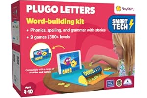 Shifu Plugo Letters - Construction de Mots avec des Histoires et des Puzzles | Jouet STEM éducatif pour Les Enfants de 5 à 10 Ans | Jeux de vocabulaire interactifs