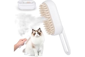 YIZEMAY Cat Steamy Brush, 3 w 1 szczotka do parowania dla kotów, Szczotka parowa dla kota, samoczyszcząca szczotka dla kotów parowych, szczotka do włosów długich i krótkich włosów (A)