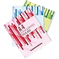 amazon basics Loose Leaf Report Pad | A4 Size | Ruled | Pre Punched for Easy Filing | Easy Tear Off Sheets | Multi-Coloured Cover | Pack of 3 (100 Sheets Each)
