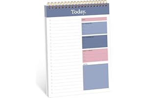 GOLDPEI To Do List Notepad - Daily Planner Notepad Undated 52 Sheets, 6.5" x 9.8" Planning Pad Checklist Productivity Note Pad for Work and Personal Organized