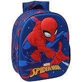 Safta | Spider-Man 22 cm Rectangular School Pencil Case with Elastic Rubber Back, Clipboard Holder to Attach to Notebook or F