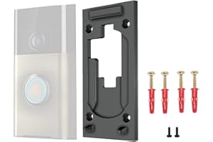 GESTECH Support mural de rechange et fixations pour sonnette de 2e génération (anneau 2e génération), entretoise de 6 mm d'épaisseur, nouveau design 2024