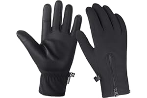 Unigear Winter Warm Gloves Double Waterproof Windproof with Touchscreen Function Thermal Cycling Gloves for Daily Use, Running, Gardening, Builders, Mechanic Black Size