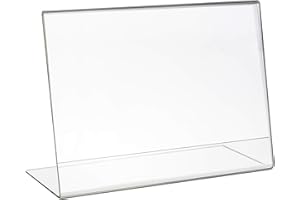 HMF 46933 Acryl Tischaufsteller schräg | DIN A5 Querformat | Glasklar