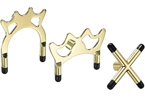 PATIKIL Cabeza de puente de billar, puente de taco de billar, accesorios de billar de metal con mangas de goma para mesa de billar