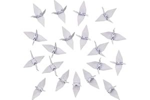 HAOBIN Gru Di Carta Origami Fatti A Mano Piegati Origami 100 Pezzi Gru Origami Uccello Origami Gru Carta Per Origami Per La Decorazione Della Casa Di Sfondo Della Festa Nuziale (Bianco A, 9cm)