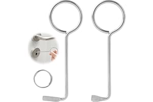RIYBYDS 2 Pièces de Crochetage Professionnel, Clef Porte Chambre Universelle, Outils Universels pour Serrures, Conçu en Acier Inoxydable de Haute Qualité, Adapté aux Portes Intérieures