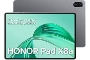 HONOR Pad X8a Tablette Wi-FI 11 Pouces, 4Go+128Go, Écran 90Hz FullView, Batterie 8300mAh, 4 Haut-parleurs, Métal Body, Android 14, Grey (Pad x8a, Grey, 4+128G)
