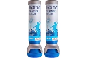 ‎BAMA Bama Trainer Fresh Schuh Deo Set (2 x 100ml) – hygienische, antibakterielle Frische, transparentes Schuhspray für Sport-, Arbeits- und Freizeitschuhe
