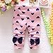 Zhuannian Baby Girls Bowknot Fleece Lining Leggings Trousers (6-9months, Pink heart)