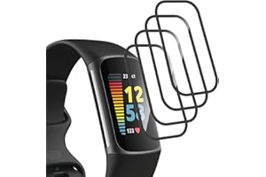 TUTUO [4 Stück Schutzfolie Kompatibel mit Fitbit Charge 5/Fitbit Charge 6 Schutzfolie, [Flexible Folie] Soft HD TPU Displayschutzfolie, Blasenfrei Anti-Kratzen Wasserdicht TPU Weich Film