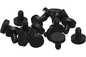QUARKZMAN 32 Piezas Tapón de Goma Negro, Tapones de 4mm para Orificios de 3.5-3.8mm/0.14-0.15"