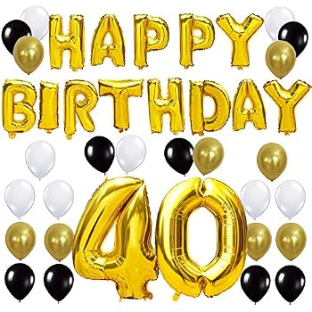 Ballon Chiffre 18 En Foil Doré - 40 Cm De Haut, Pour Anniversaire, Gonflage à L'hélium