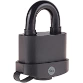 Yale Y220B/61/123/1-61mm PVC Kaplamalı Marin Asma Kilit - Y&uuml;ksek Koruma - &Ccedil;ift Kilitleme - Sertleştirilmiş &Ccedil;elik Halka - 3 An