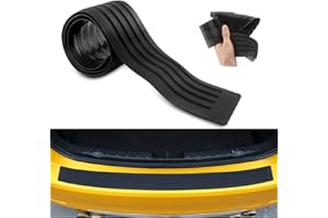 KEIUROT Car Rear Bumper Protector,SUV Car Bumper Protector Guard Rubber Black Universal Scratch-Resistant(90CM/35.4Inch)