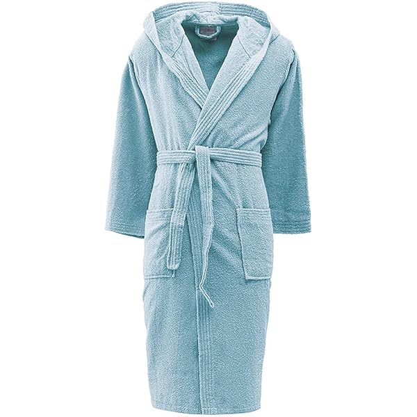 Accappatoio Uomo E Donna In Spugna 100% Cotone - Super Assorbente, Morbido, Con Cappuccio, Made In Italy - Foto 8