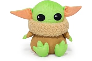 Buckle-Down Zabawka dla psa, Mandalorian, pluszowa piszczałka, Gwiezdne Wojny, siedząca poza, yoda, 20 cm x 20 cm (DTPT-SWBIF) dla wszystkich rozmiarów ras