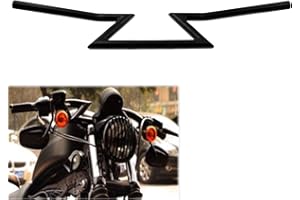 HDBUBALUS Motorrad-Lenker, 22 mm, Drag Z-Bar, für Harley, Honda, Yamaha, Suzuki, Kawasaki, Chopper, Bobber Touring Custom, schwarz