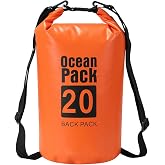 LATERN Waterproof Dry Bag, 20L PVC Dry Sack Backpack Bag 100% Waterproof with Double Adjustable Shoulder Strap for Kayaking R