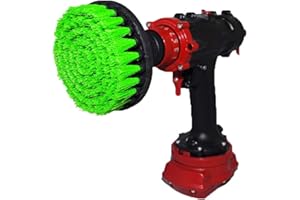 Kornely Brosse de Perceuse Premium – Mi-Dure 13cm Verte | Brosse de Nettoyage Anti-Rayures pour Plans de Travail, Plaques, Fours, Carreaux de Sol, Linoléum et Placards