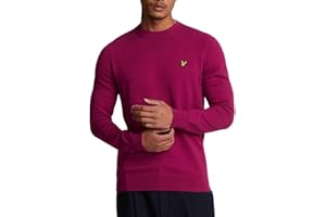 Lyle & Scott Mens Cotton Merino Crew Neck Embroidered Golf Sweater