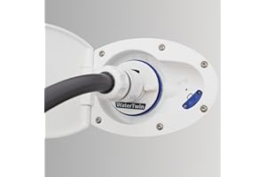 MAJOCOMPTEC WATERTWIN adapter do zbiornika na wodę do samochodów kempingowych, akcesoria do króćca napełniania zbiornika na wodę z podwójnym przyłączem Gardena (adapter do pokrywy zbiornika AG45 D:61)