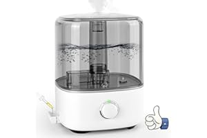 CARASTEK Umidificatore Camera da Letto, 5L Umidificatore A Riempimento Dall'Alto 28db Ultra Silenzioso Per Bambini E Piante Umidificatore Ultrasuoni a Nebbia Fredda Umidificatore e Diffusore Silenzioso