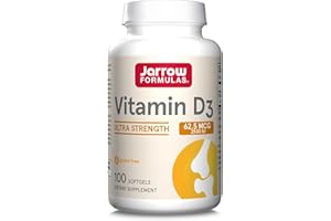 Jarrow Formulas, Vitamine D3, 2.500 IU Dépôt, 1 Capsule tous les 3 Jours, 100 Capsules molles, Testé en Laboratoire, Sans Gluten, Sans Soja, Sans OGM