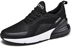 MANZOOR Homme Air Running Chaussures de Course à Pied Tendance pour avec Coussin d'air Baskets Femme Sneaker décontractées pour la Marche Le Tennis Le Basket-Ball la Gym Les Sports