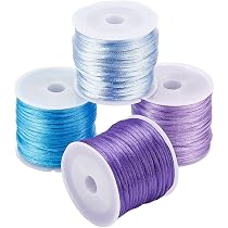 PH PandaHall Cordoncini In Nylon Satinato di Seta Da 2 mm 10 colori C