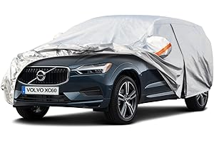 Kayme Funda Coche SUV, Compatibles con Volvo XC60 (2008-2024) Transpirable Anti-UV Antipolvo de 6 Capas, Cubierta para Coche con Cremallera y Forro de Algodón.(Entrega en 3-7 días)