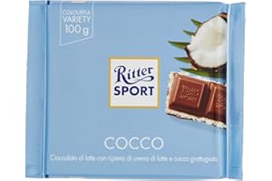 Ritter Sport - Variété colorée Noix de coco (Bunte Vielfalt Kokos) | Poids Total 100 grams