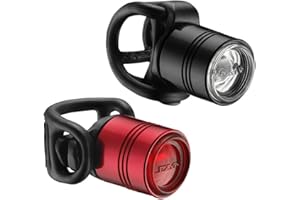 LEZYNE Femto Drive Pair LED Bicycle Lights, Ultra-Compact, Lightweight, 5 Output Modes, Versatile 2-in-1 Strap, Easy to Use, Bike Light Set