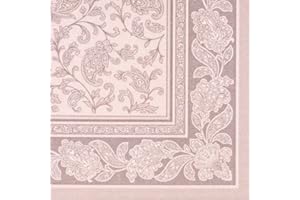 Papstar, 50 Servietten "ROYAL Collection" 1/4-Falz 40 cm x 40 cm mocca "Ornaments", #19894