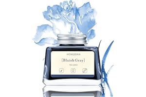 ASVINE Hongdian - Flacone di inchiostro per penna stilografica, colore grigio bluastro, flacone da 60 ml, inchiostro non carbonio