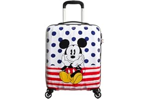 American Tourister Disney Legends - Spinner S, bagagli per bambini, 55 cm, 36 L, multicolore (Mikcey Blue Dots)