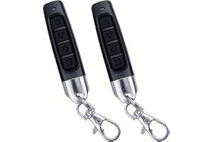 JOYNINE 2 Pezzi Telecomando Cancello Universali 433 MHZ, Telecomando Universale Porta 433 mhz Trasmettitore Portachiavi Porta GarageTelecomando, Codici Fissi e Codici di Apprendimento